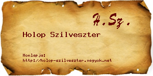 Holop Szilveszter névjegykártya